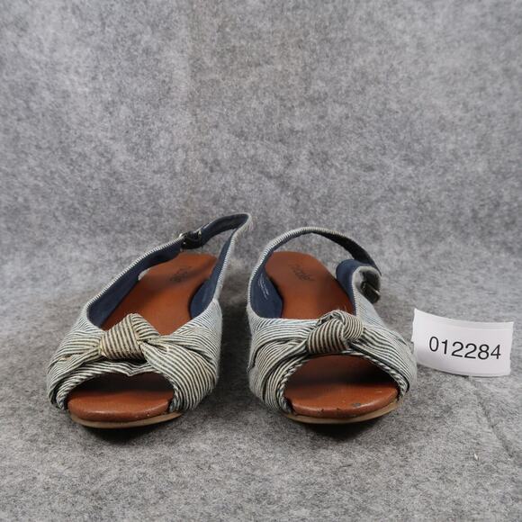 Nicole Shoes Womens 8.5 Sandals Slingback Peep Toe Orlando Wide Buckle Knot - Picture 2 of 12